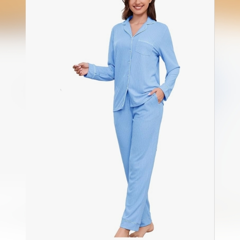 Women's Light Blue Pajama Set
